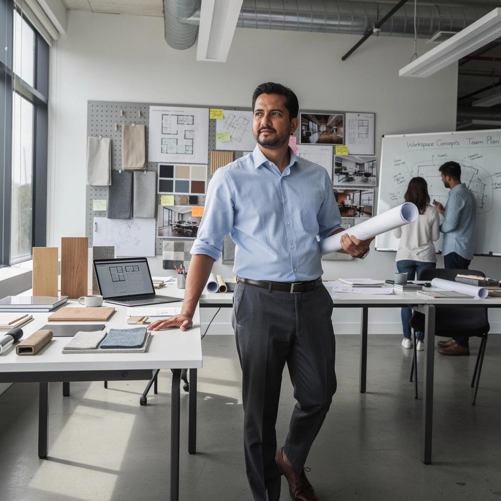 Zorganizowane stanowiska pracy z roślinami poprawiającymi jakość powietrza.