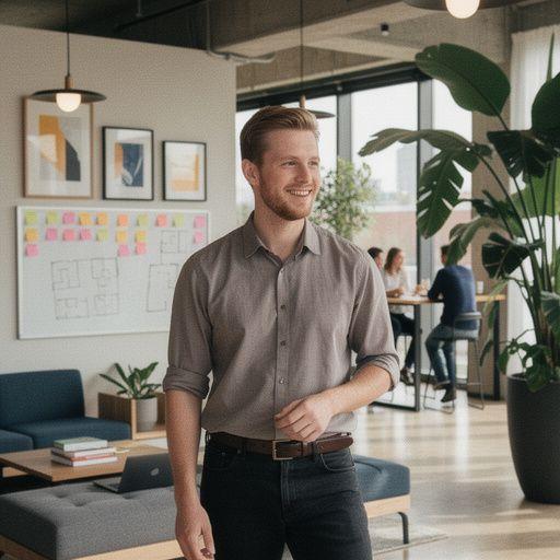 Biuro z przesuwnymi ścianami, umożliwiające elastyczne aranżacje.